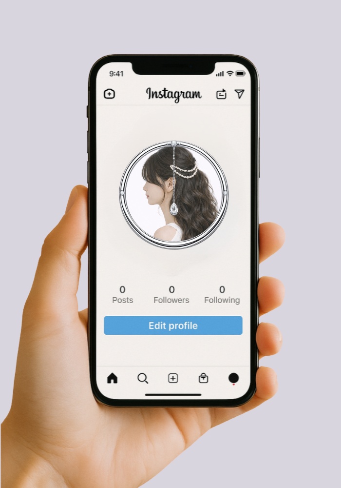 【アイコンリング】シルバージュエル揺れ装飾4点セット 透過PNG
