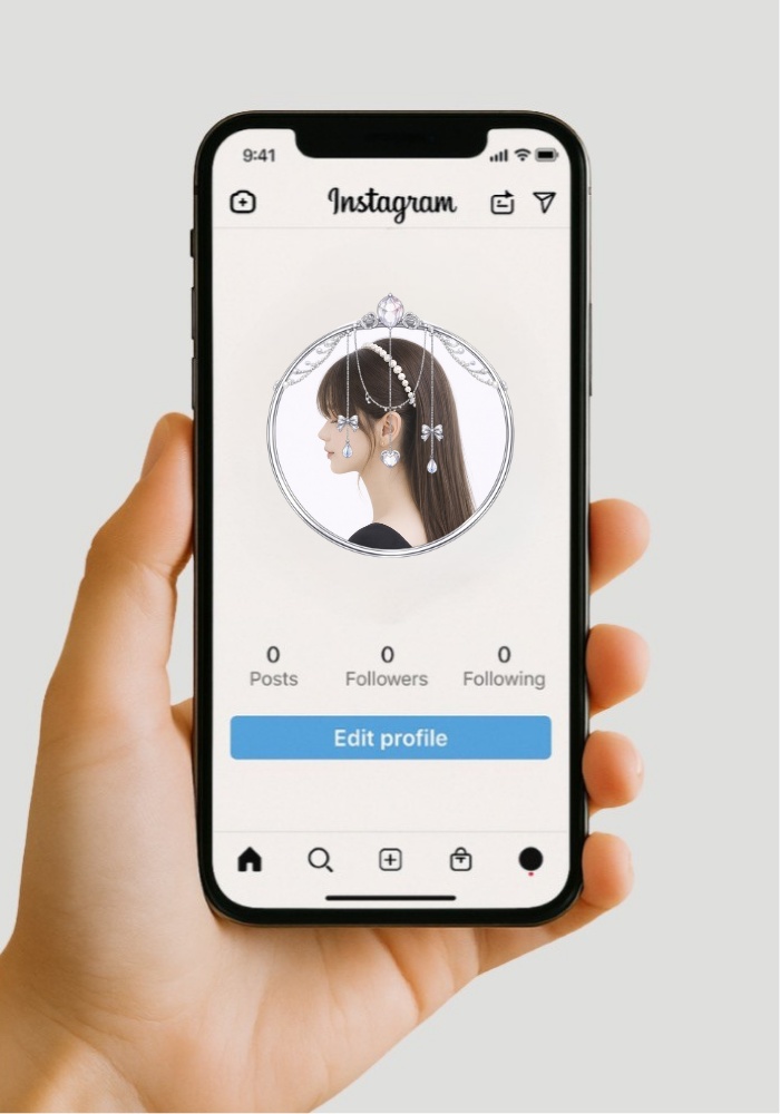 【アイコンリング】シルバーシャンデリア装飾4点セット 透過PNG。雫ビジュー揺れデザイン