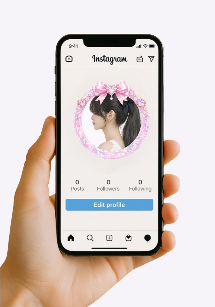 【アイコンリング】カラージュエルハートリング7点セット 透過PNG