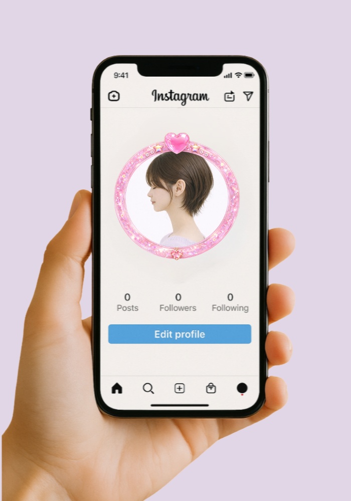 【アイコンリング】カラージュエルハートリング7点セット 透過PNG