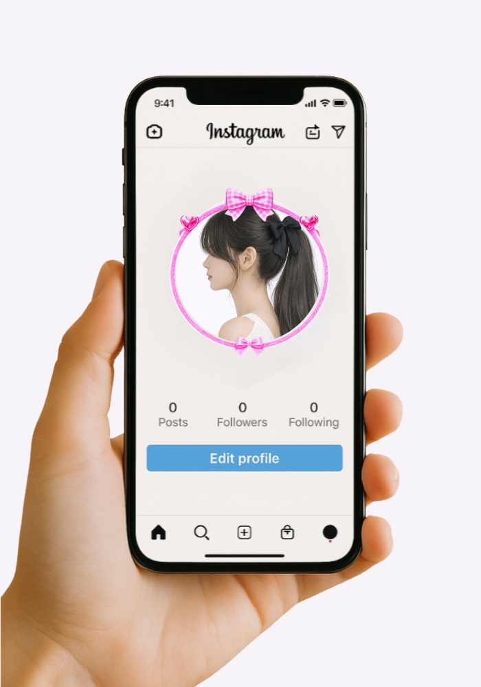 【アイコンリング】ネオンハート&リボンガーリー3点セット(透過PNG)