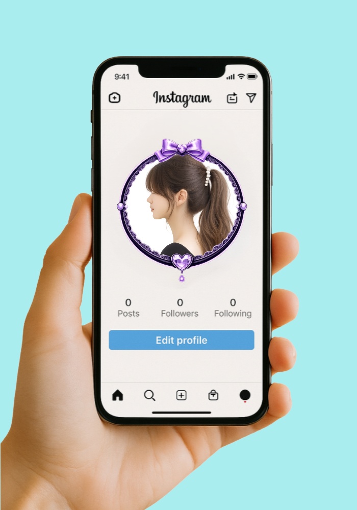 【アイコンリング】ネオンハート&リボンガーリー3点セット(透過PNG)