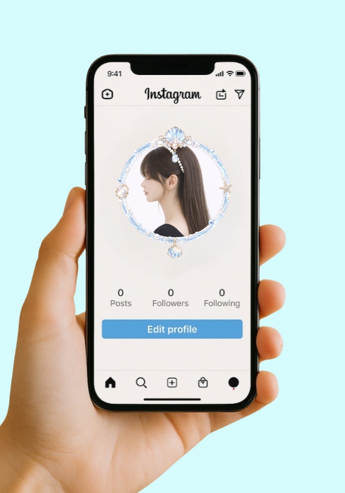 【アイコンリング4点セット】夏色マリンプリンセスコレクション|透過PNG