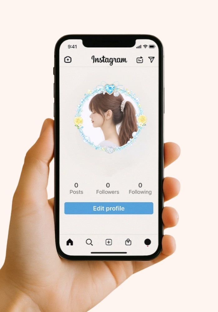 【アイコンリング4点セット】夏色マリンプリンセスコレクション|透過PNG