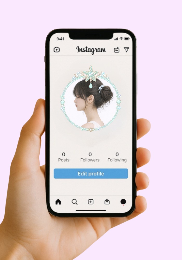 【アイコンリング4点セット】夏色マリンプリンセスコレクション|透過PNG