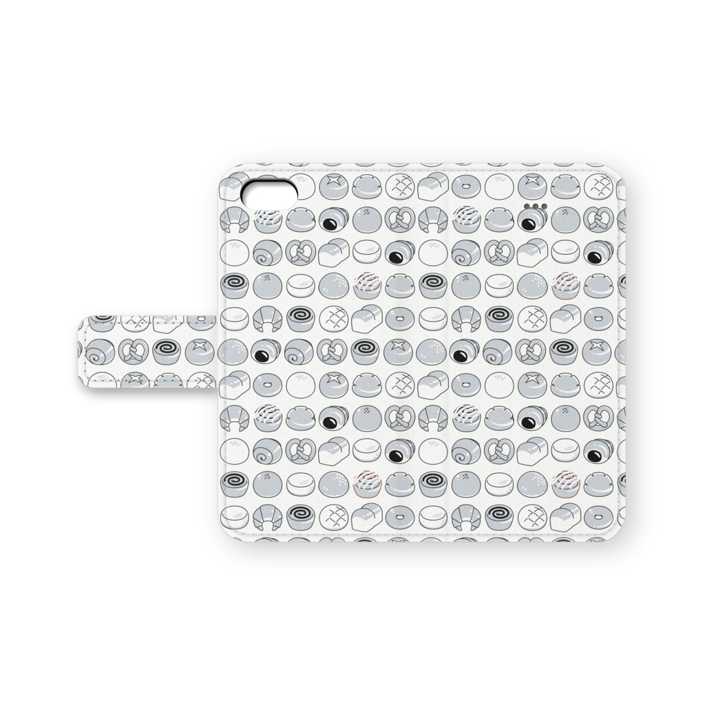 パンのアイフォンケースモノクロ