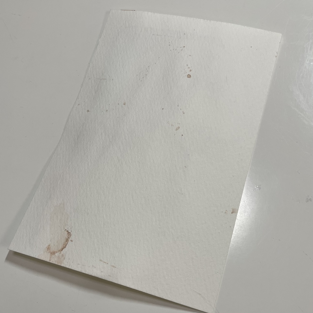 【透明水彩ハガキ原画】夕焼の少女