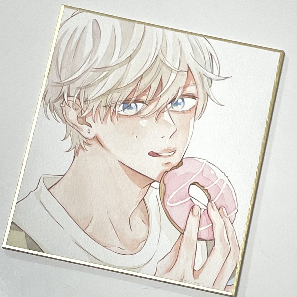 【透明水彩】 ドーナツ男子