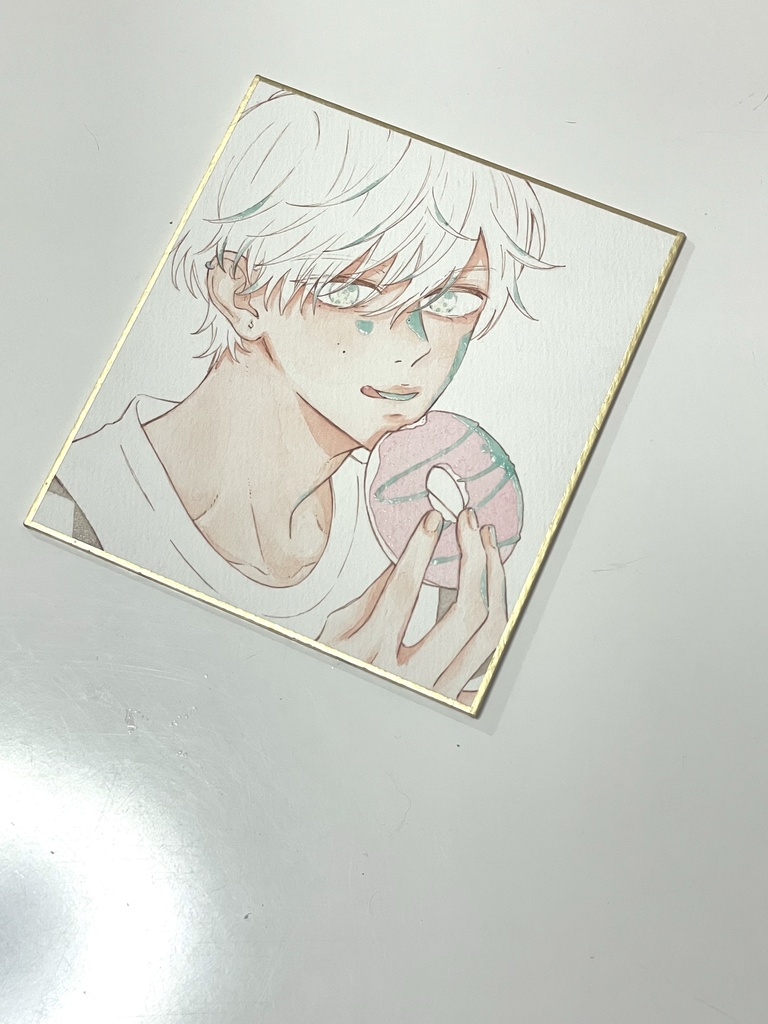 【透明水彩】 ドーナツ男子