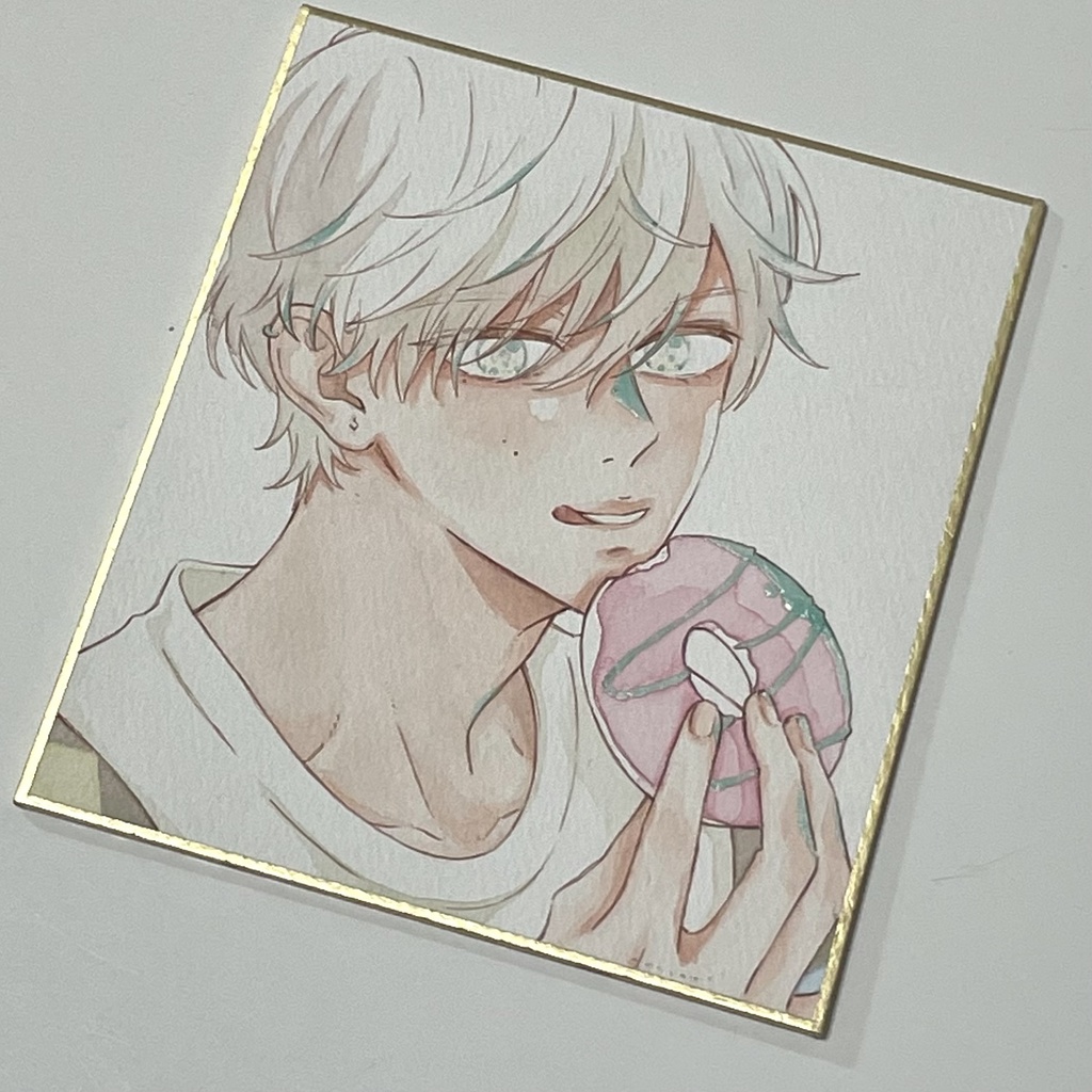 【透明水彩】 ドーナツ男子