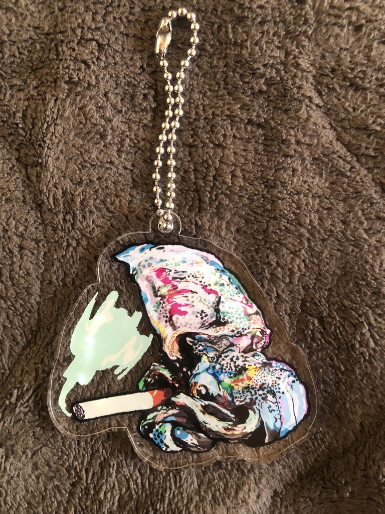 いかタバコのアクリルキーホルダー