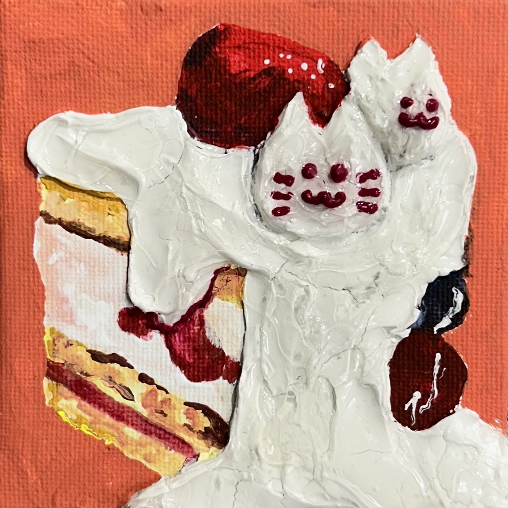 生クリームねこちゃんケーキ