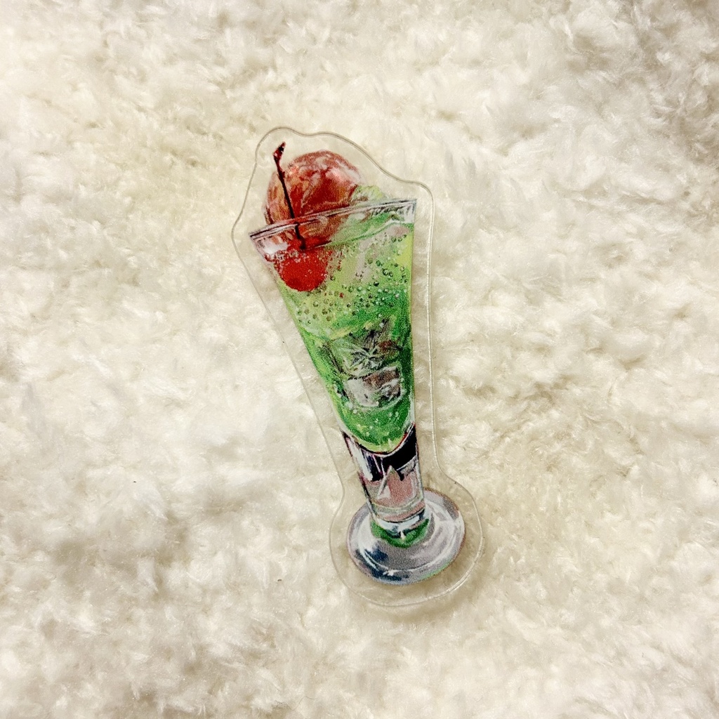 クリームソーダアクリルステッカー
