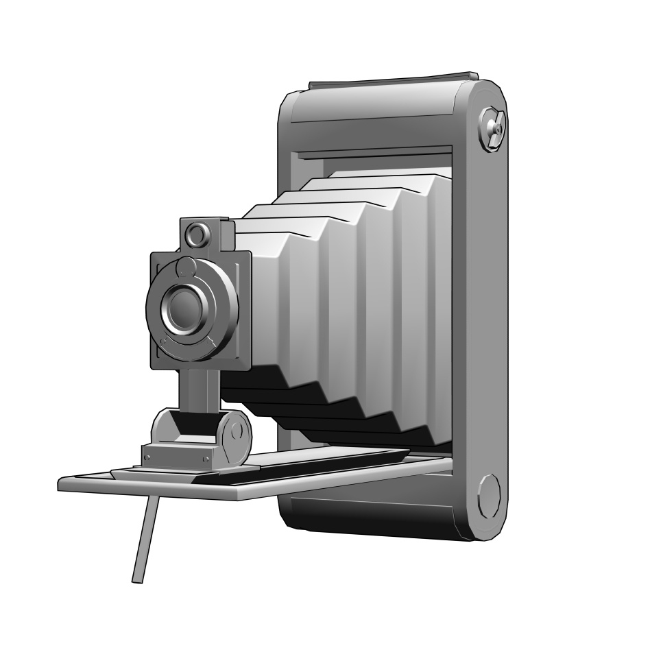 【クリスタ】レトロカメラ風【3D】