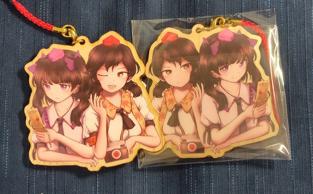 文はたウッドキーホルダー