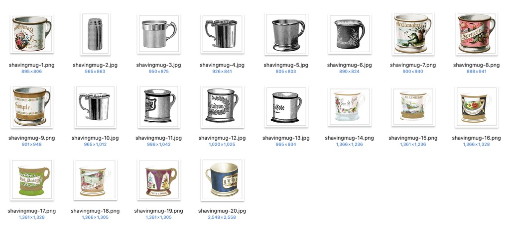 【クリップアート】お気に入りのバーバーのイラスト素材 【アンティーク・パブリックドメイン】