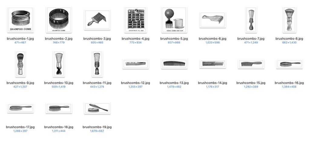 【クリップアート】お気に入りのバーバーのイラスト素材 【アンティーク・パブリックドメイン】