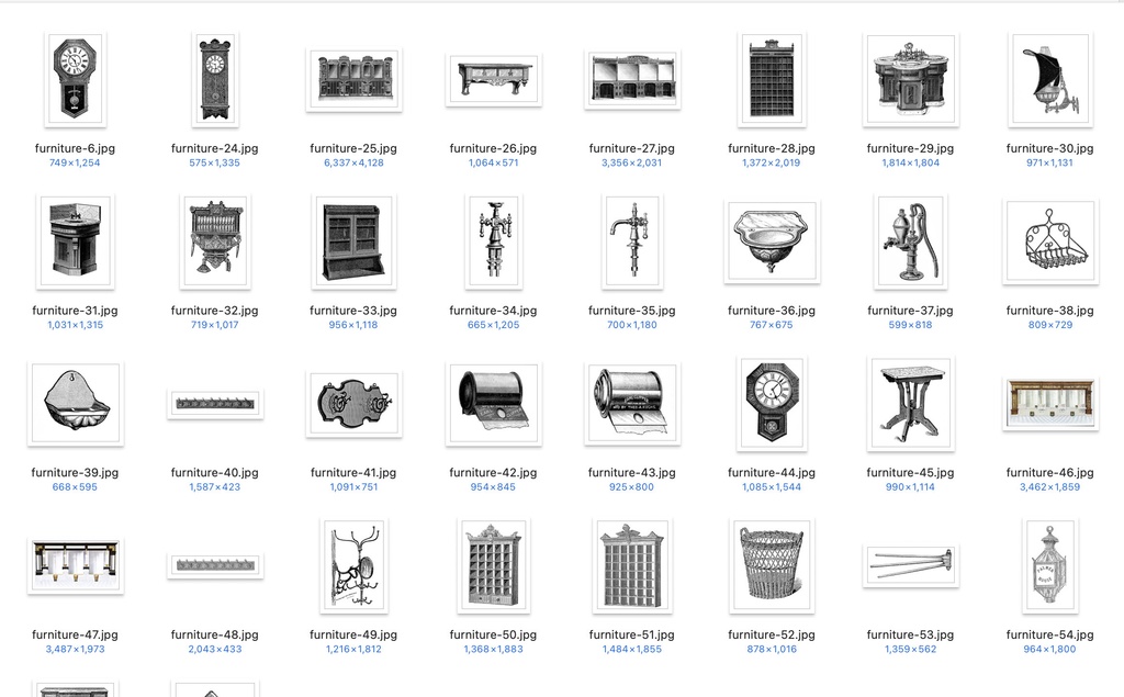 【クリップアート】お気に入りのバーバーのイラスト素材 【アンティーク・パブリックドメイン】