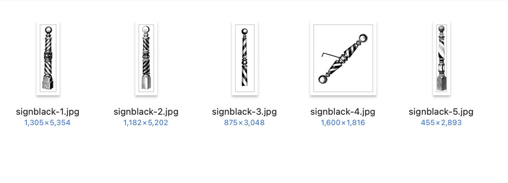 【クリップアート】お気に入りのバーバーのイラスト素材 【アンティーク・パブリックドメイン】