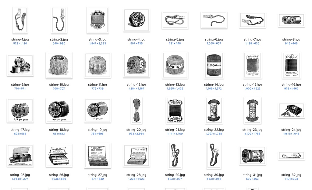 【クリップアート】楽しいドレスメーキングのイラスト素材 【アンティーク・パブリックドメイン】