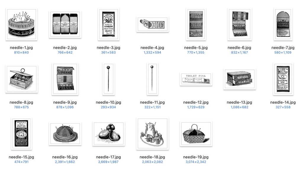 【クリップアート】楽しいドレスメーキングのイラスト素材 【アンティーク・パブリックドメイン】