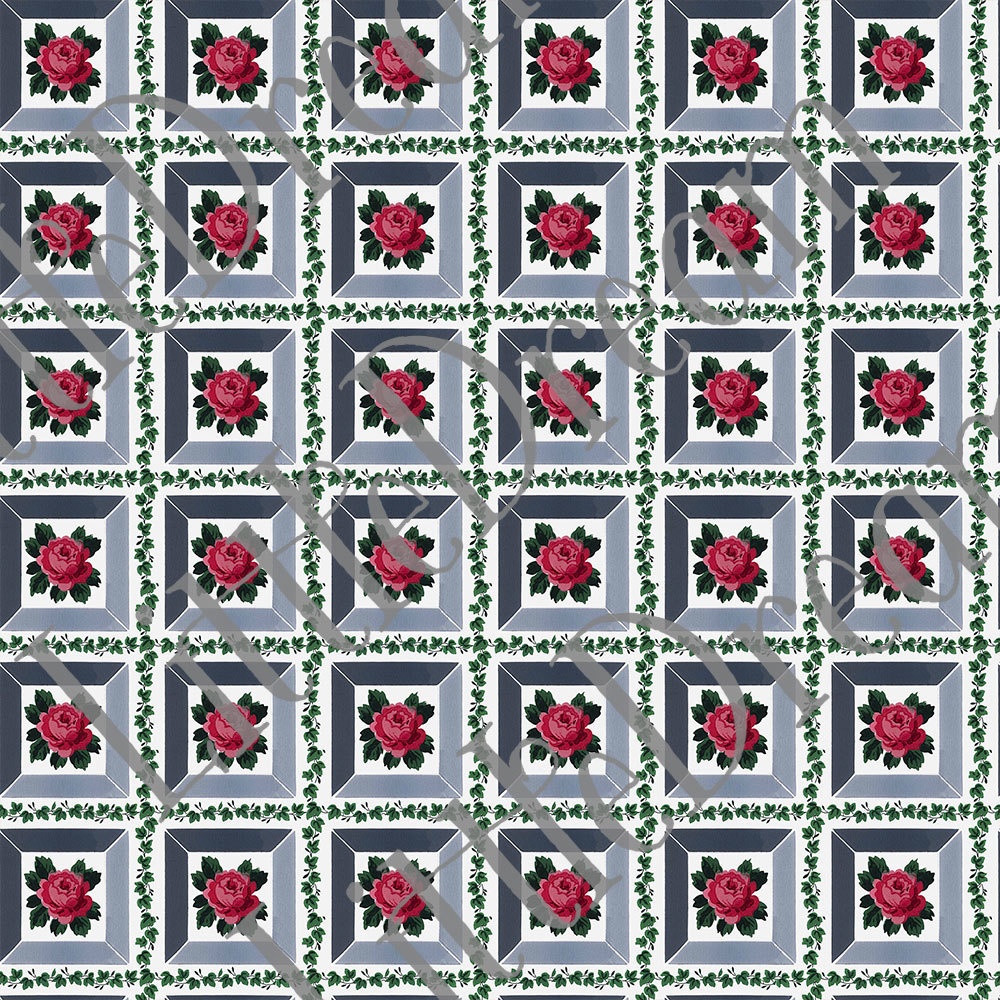 Photoshopパターン Rosegarden バラ模様のシームレスパターン素材