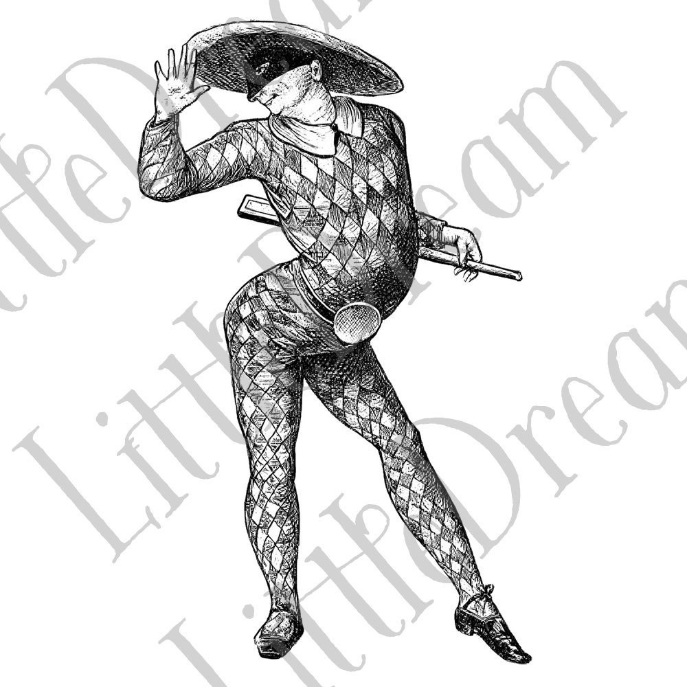 【ベクター】楽しいカーニバル ピエロと仮面【png】