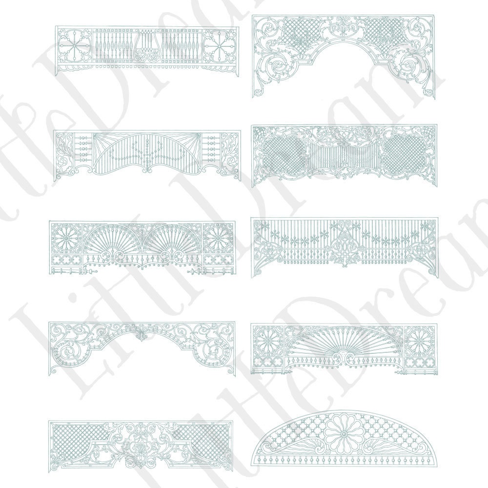 【ベクター】Ironwork illustration アイアンワークイラストレーション【png】