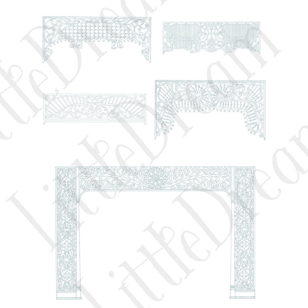 【ベクター】Ironwork illustration アイアンワークイラストレーション【png】