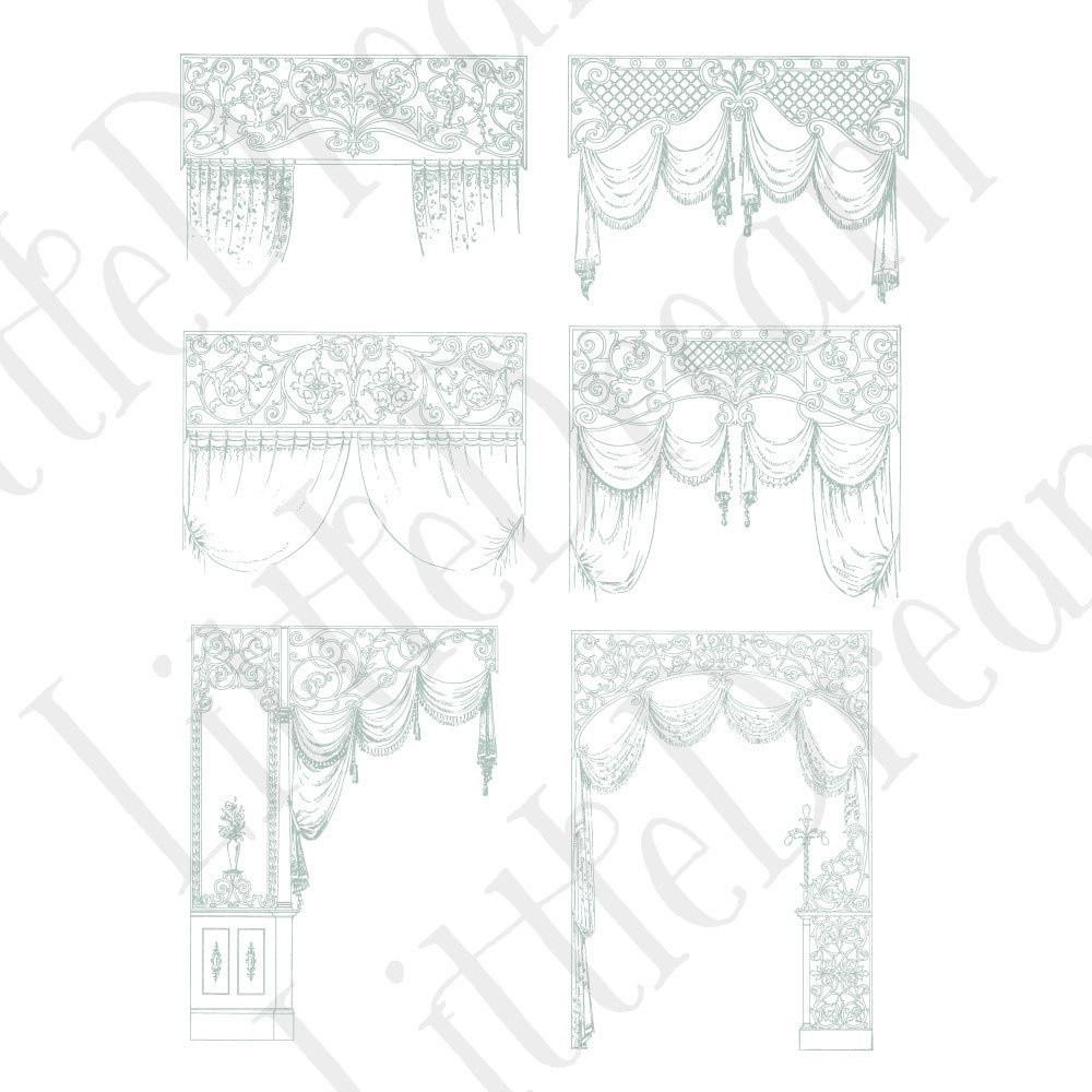 【ベクター】Ironwork illustration アイアンワークイラストレーション【png】