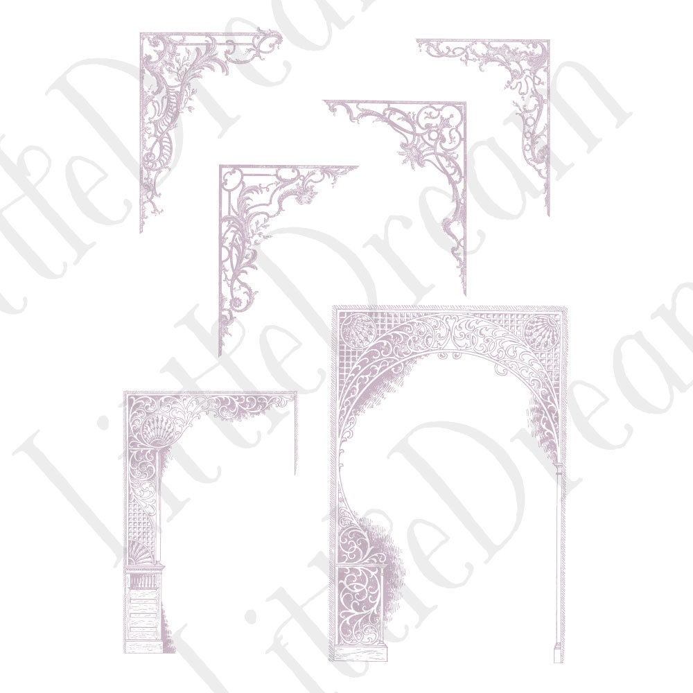 【ベクター】Ironwork illustration アイアンワークイラストレーション【png】