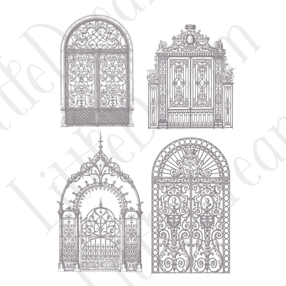 【ベクター】Ironwork illustration アイアンワークイラストレーション【png】