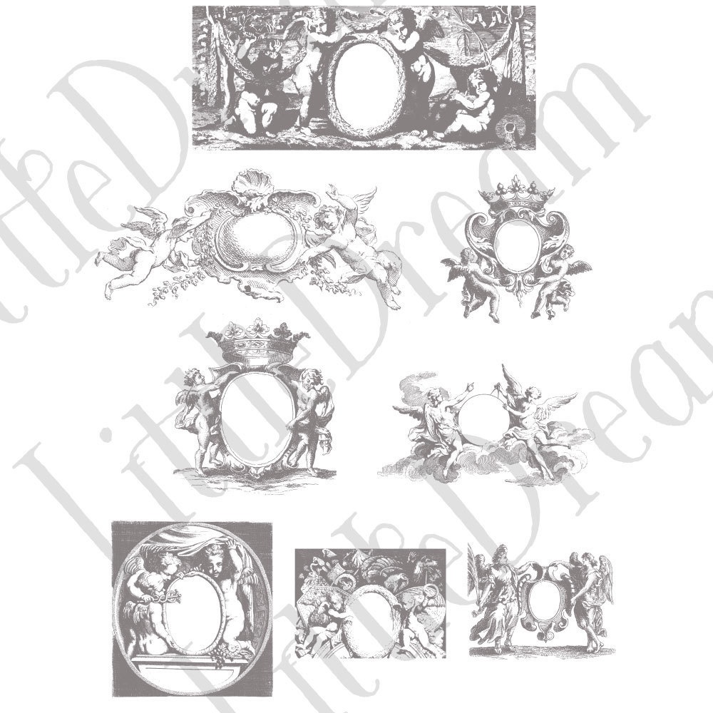 【ベクター】Angelornament 天使のフレームとオーナメント【png】