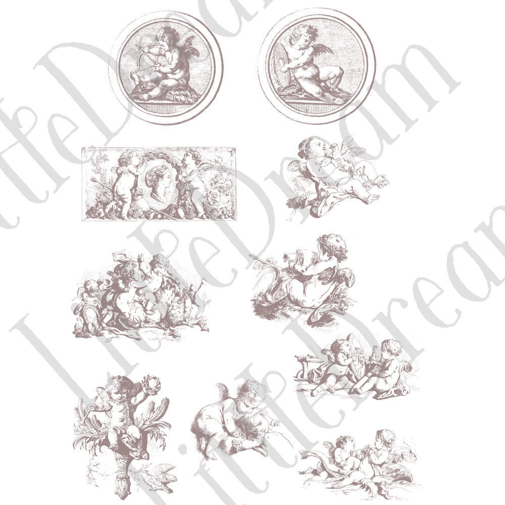 【ベクター】Angelornament 天使のフレームとオーナメント【png】