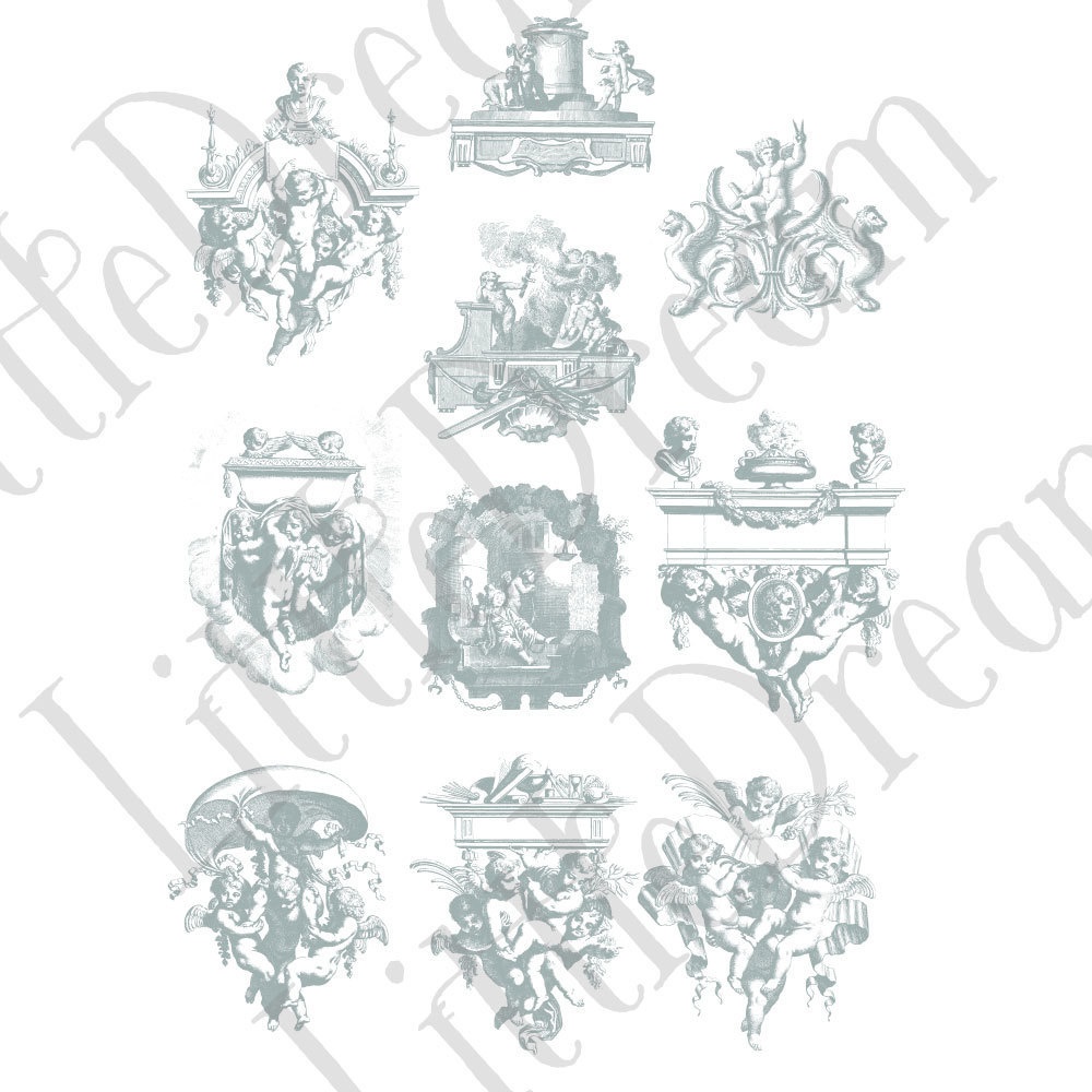 【ベクター】Angelornament 天使のフレームとオーナメント【png】