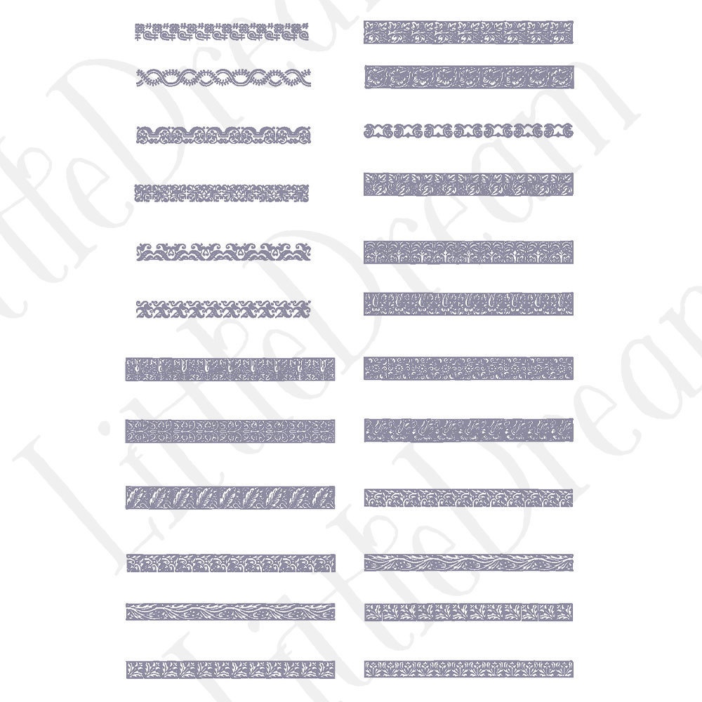 【ベクター】Border and line 見出し装飾と罫線【png】