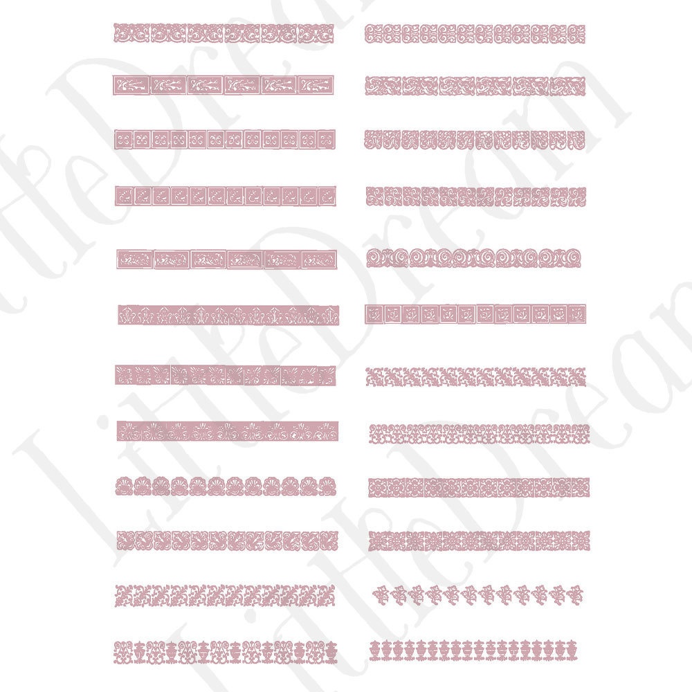 【ベクター】Border and line 見出し装飾と罫線【png】