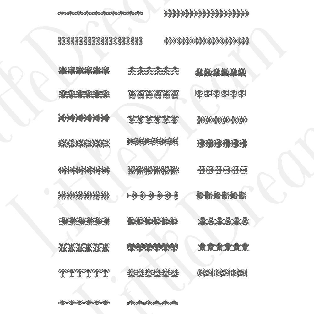 【ベクター】Border and line 見出し装飾と罫線【png】
