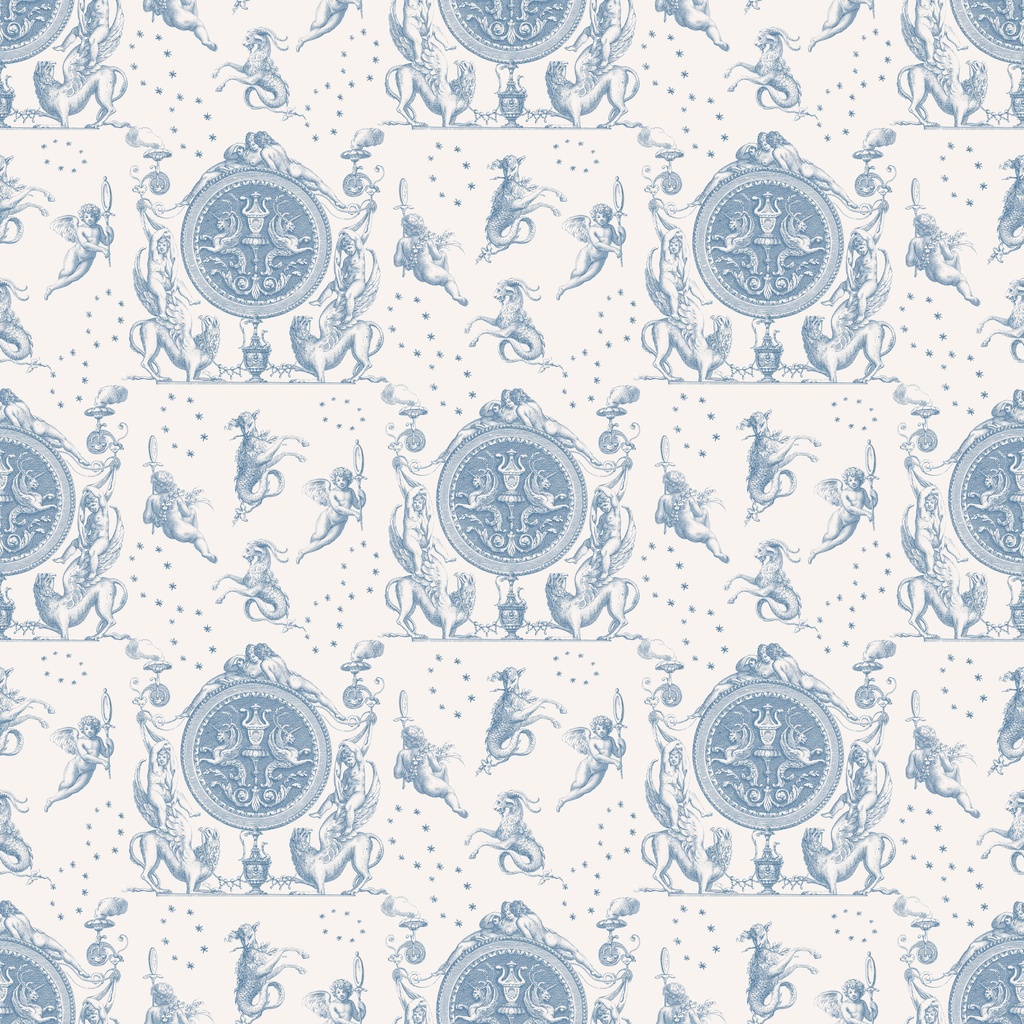 Toile de jouy シームレスパターンとモチーフ【png,pat】