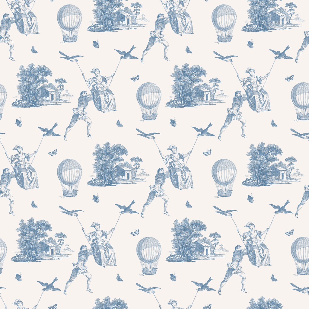 Toile de jouy シームレスパターンとモチーフ【png,pat】