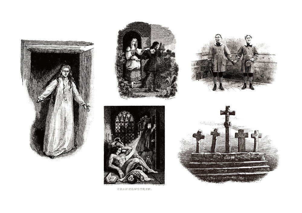 【ベクター】不気味なハロウィーン Spooky Halloween 42枚【png】