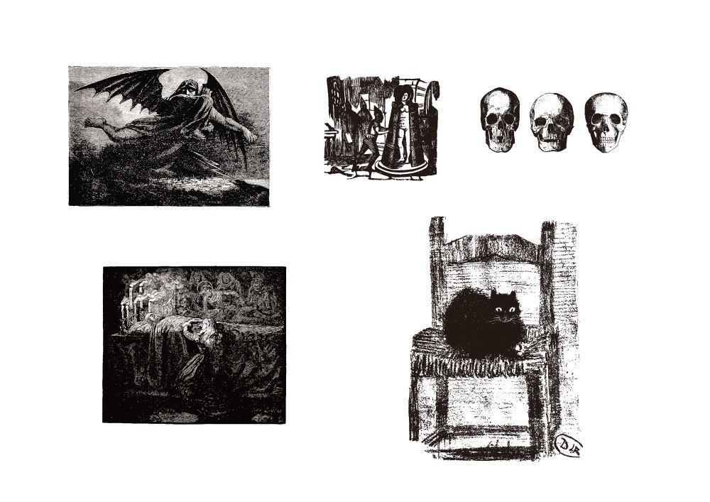 【ベクター】不気味なハロウィーン Spooky Halloween 42枚【png】