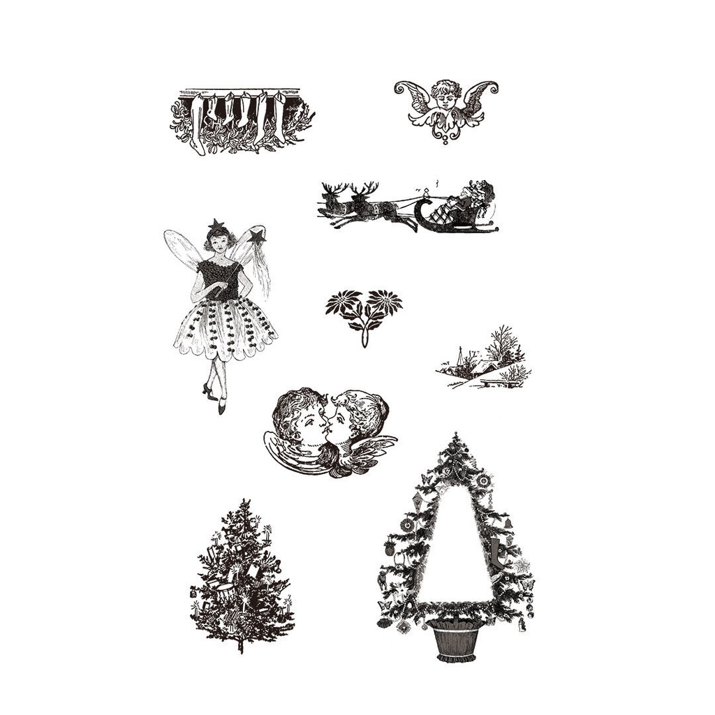 【ベクター】クリスマスフレーム Vintage Christmas Frame 76枚【png】