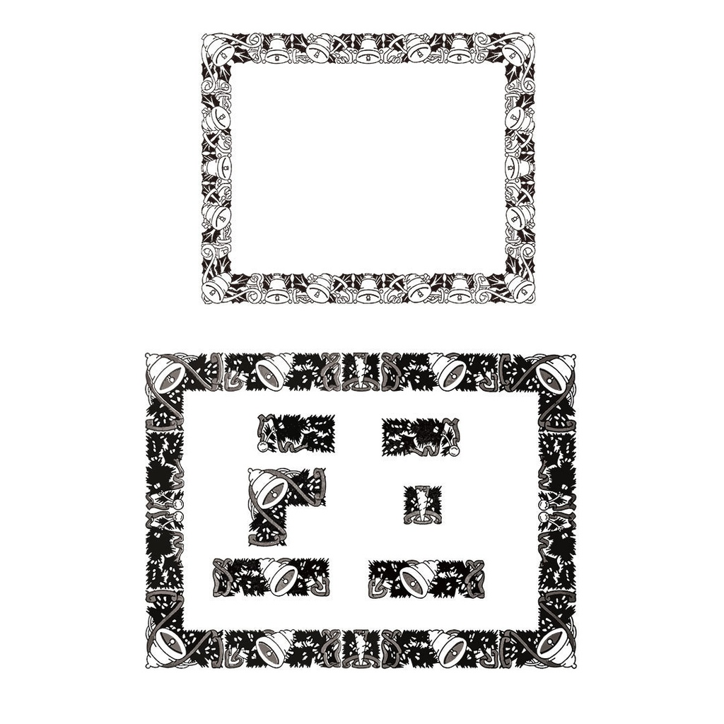 【ベクター】クリスマスフレーム Vintage Christmas Frame 76枚【png】