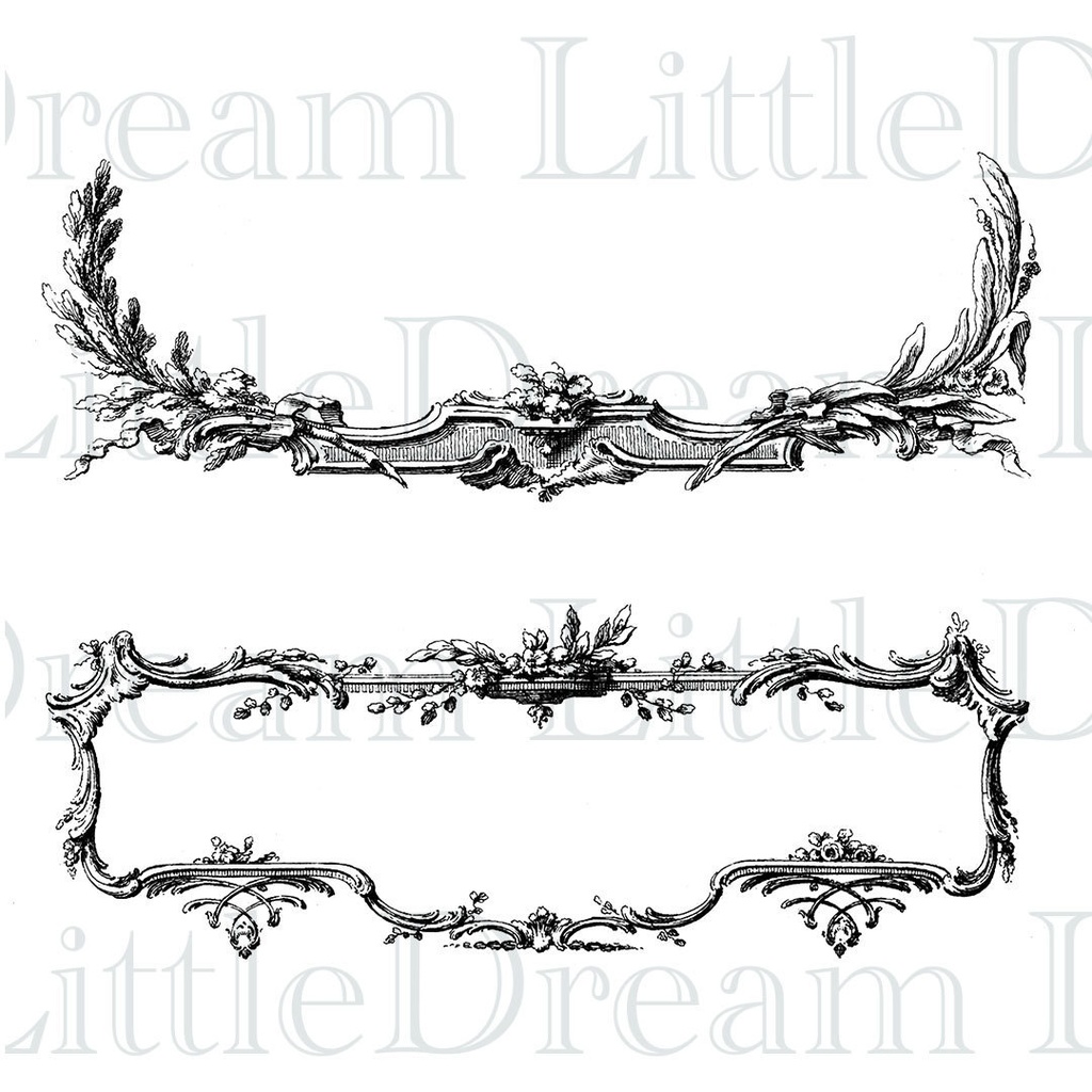 【透過】ロココオーナメント Rococo Ornament 100枚【png】