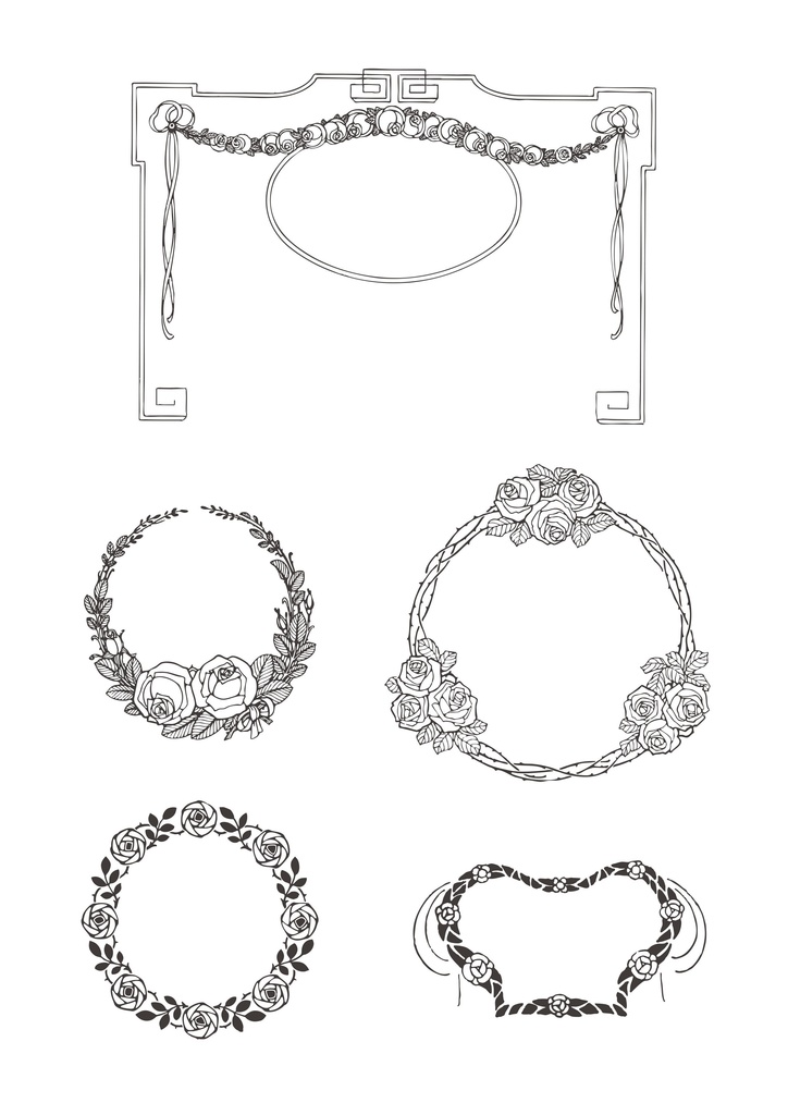 【ベクター】ばらとりぼん 212枚【png】