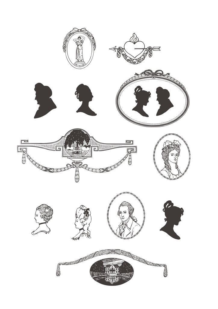 【ベクター】ばらとりぼん 212枚【png】