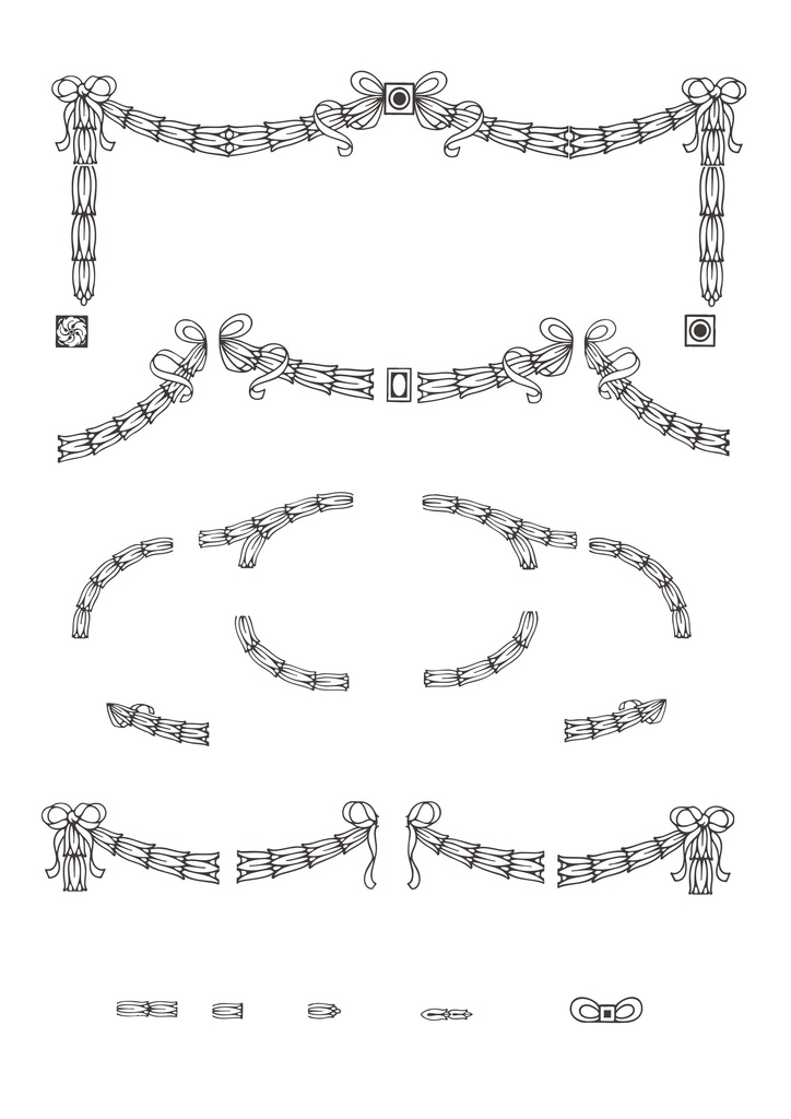 【ベクター】ばらとりぼん 212枚【png】