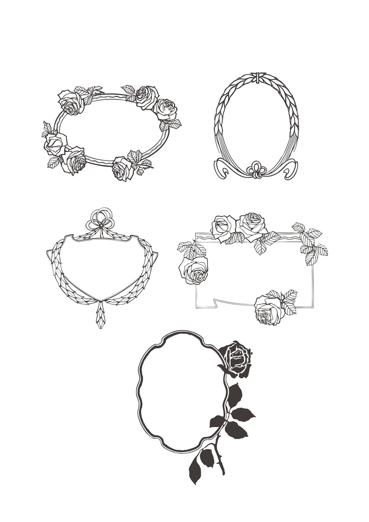 【ベクター】ばらとりぼん 212枚【png】