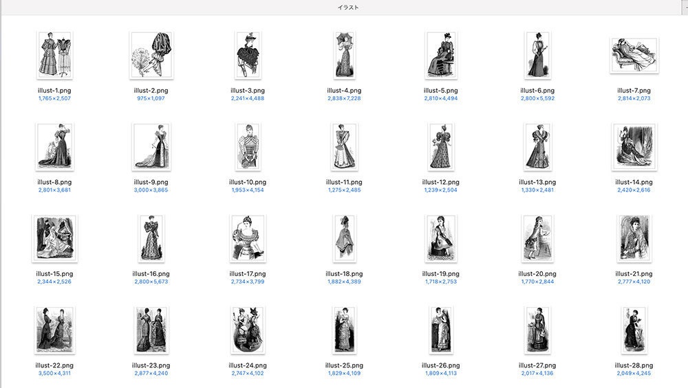 【クリップアート】Romanticヴィクトリアンファッション【透過png】